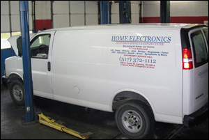 One of our fleet customer's vans in for maintenance